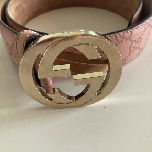 Gucci Pink Gold Belt with Signature Buckle - Picture 5 of 5